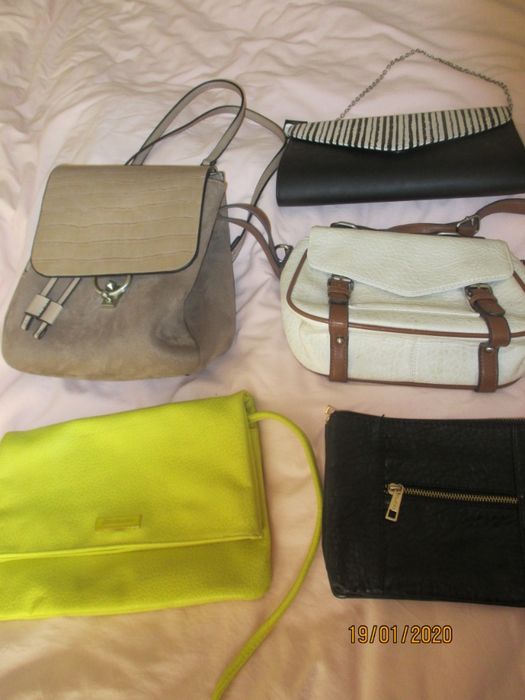 5 malas/bolsas/pochette/mochila para senhora