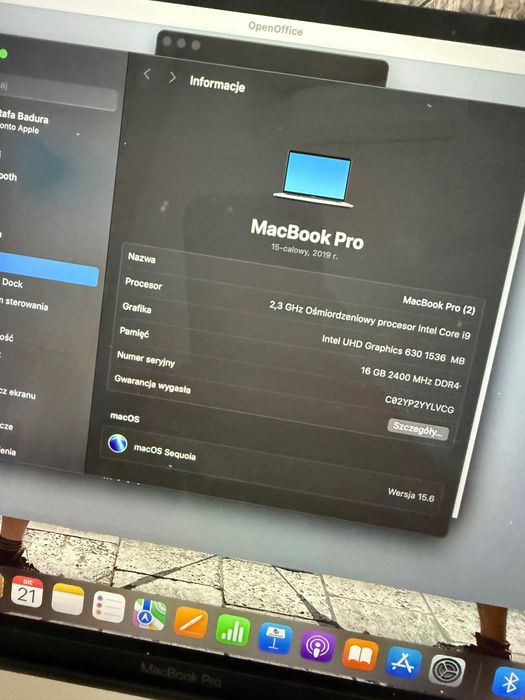 MacBook PRO 16" TouchBar 2019r.