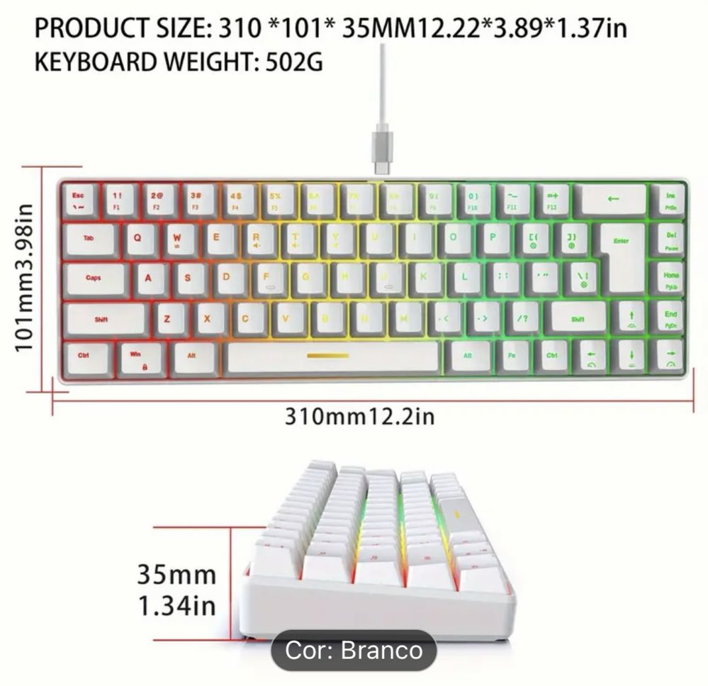 Teclado Snurpidiri Ergonomico