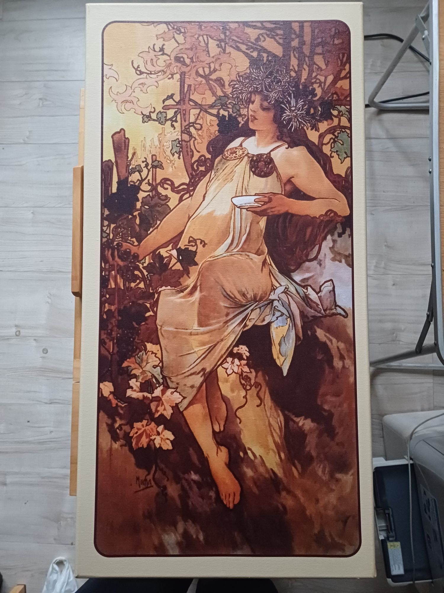 A. MUCHA Cztery Pory Roku 140x70 DRUK na Płótnie [35 cm x 70 cm]