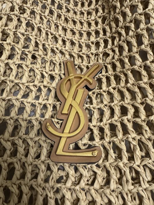 Вʼязана літня-пляжна сумка yves saint laurent