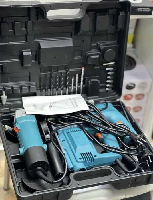 Набір інструментів Makita 3 в 1 дриль лобзик болгарка