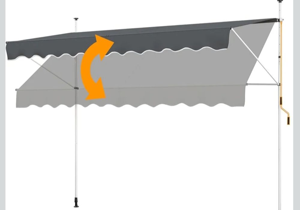 Markiza rozporowa nowa szara 300 cm