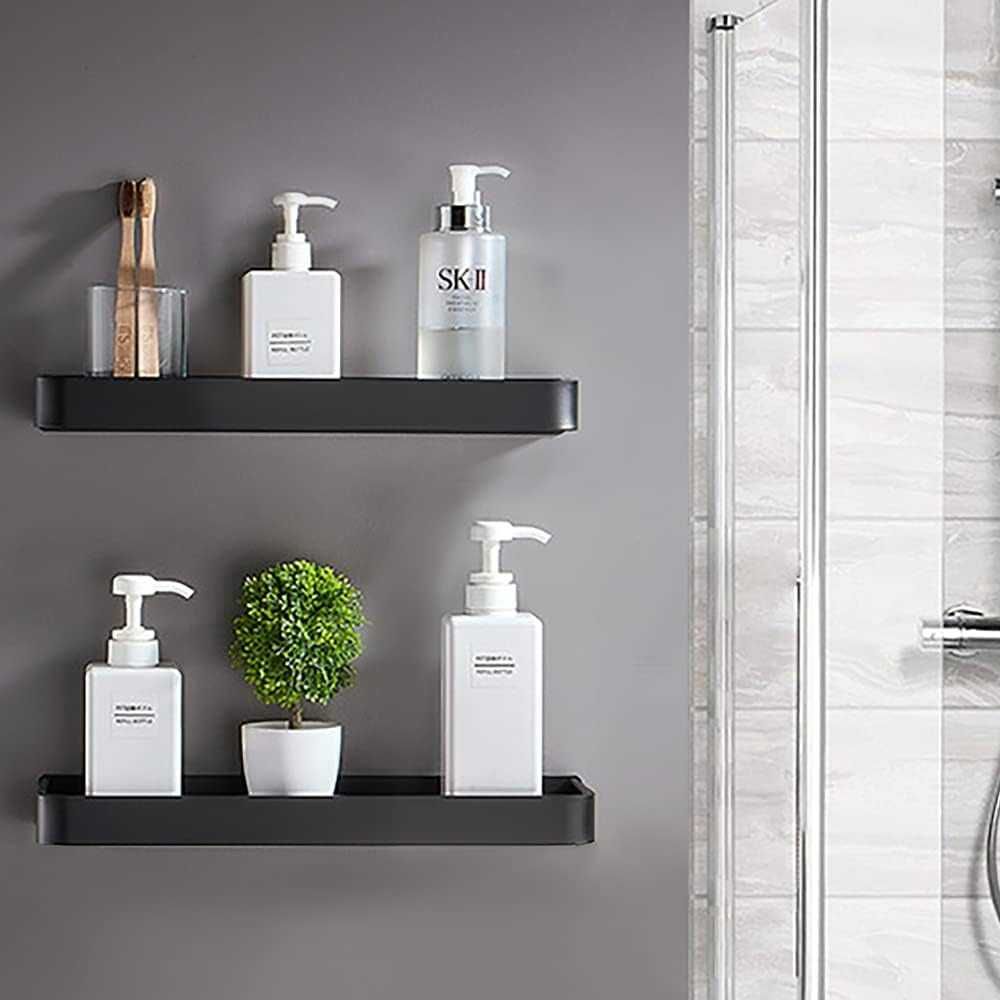 Bestdon 2x Półka prysznicowa regał łazienkowy aluminiowa samoprzylepna