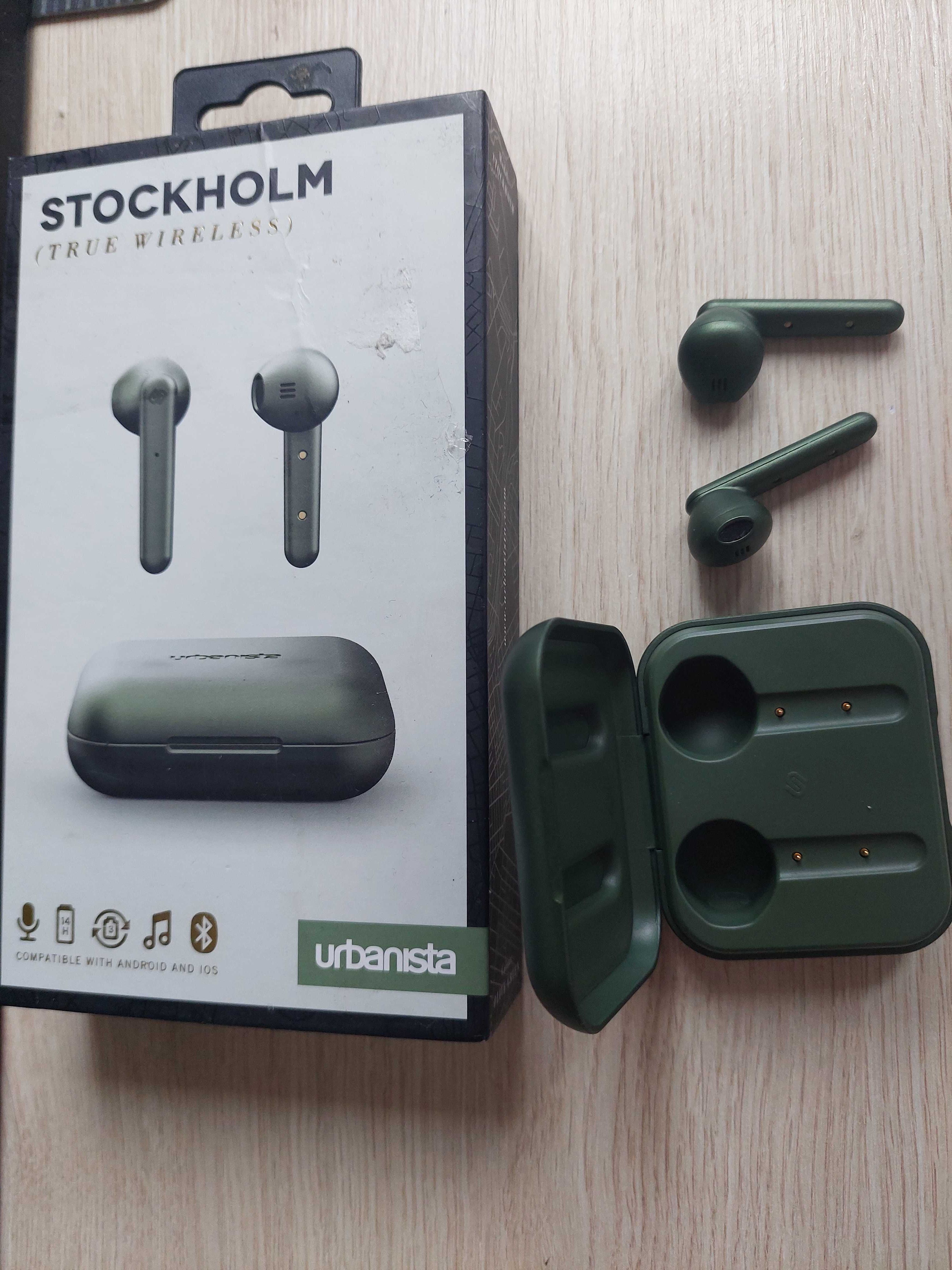 Słuchawki Urbanista Stockholm bezprzewodowe zielone uszkodzone
