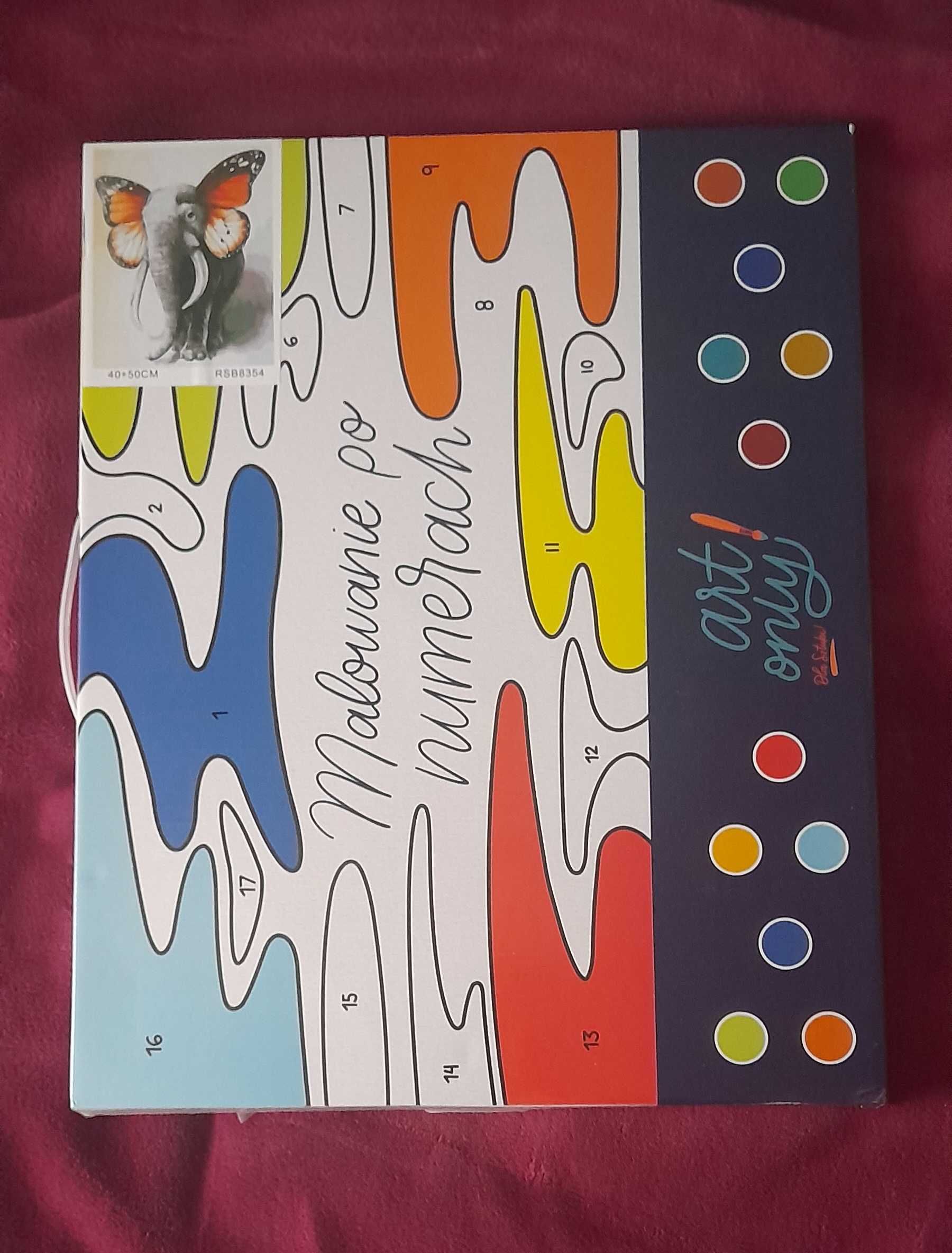 Картина по номерам СЛОН и Бабочка рисование акриловые краски