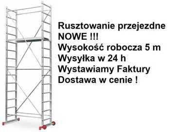 Rusztowanie aluminiowe Faraone przejezdne AK400 wysokość 5m HIT