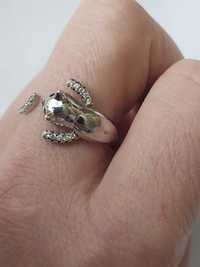 Super oryginalny pierścionek kot srebro 925 rodowane