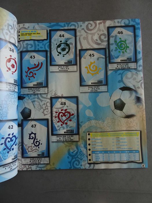 Caderneta de cromos vazia futebol Euro 2004 - Panini