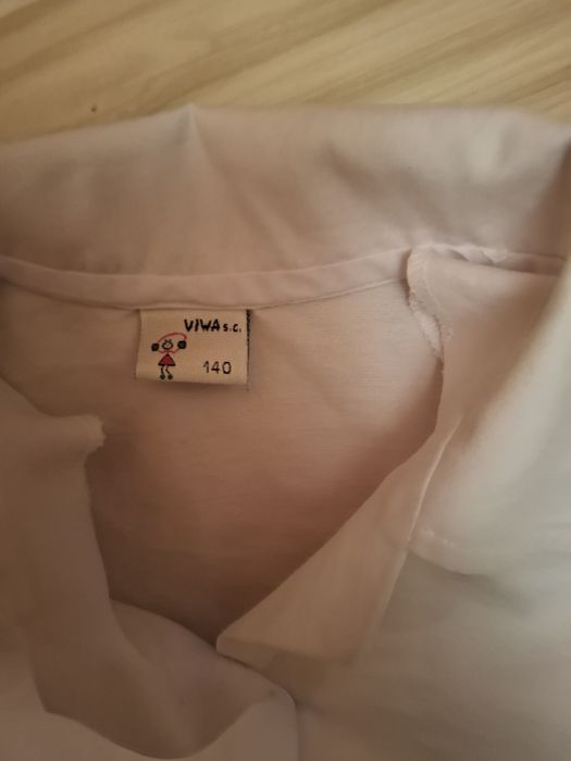 Biała bluzka dla dziewczynki 140