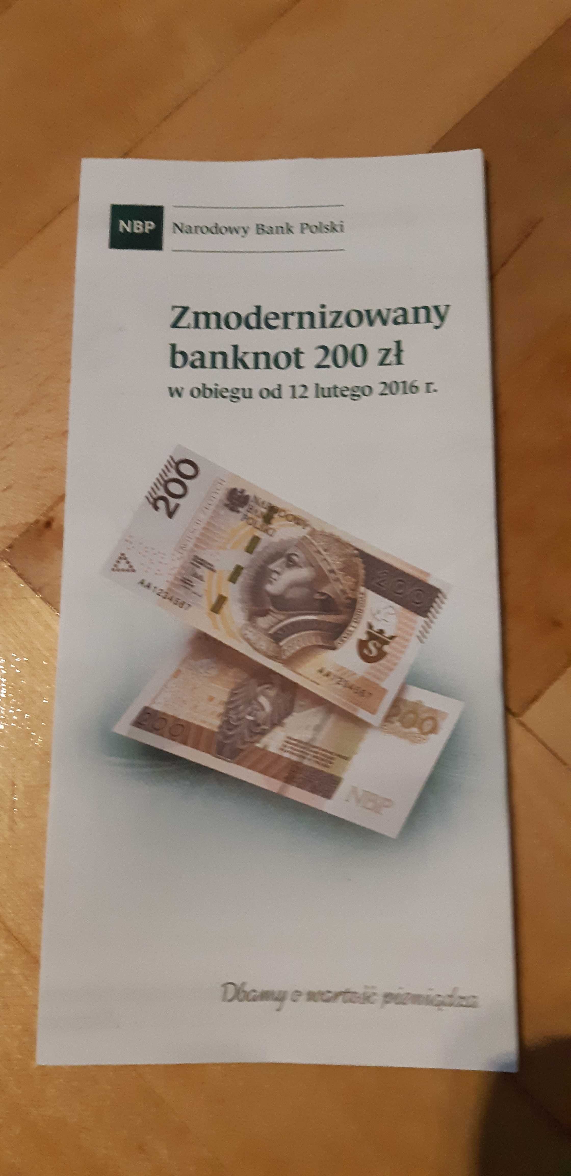 folder do banknotu 200 zł
