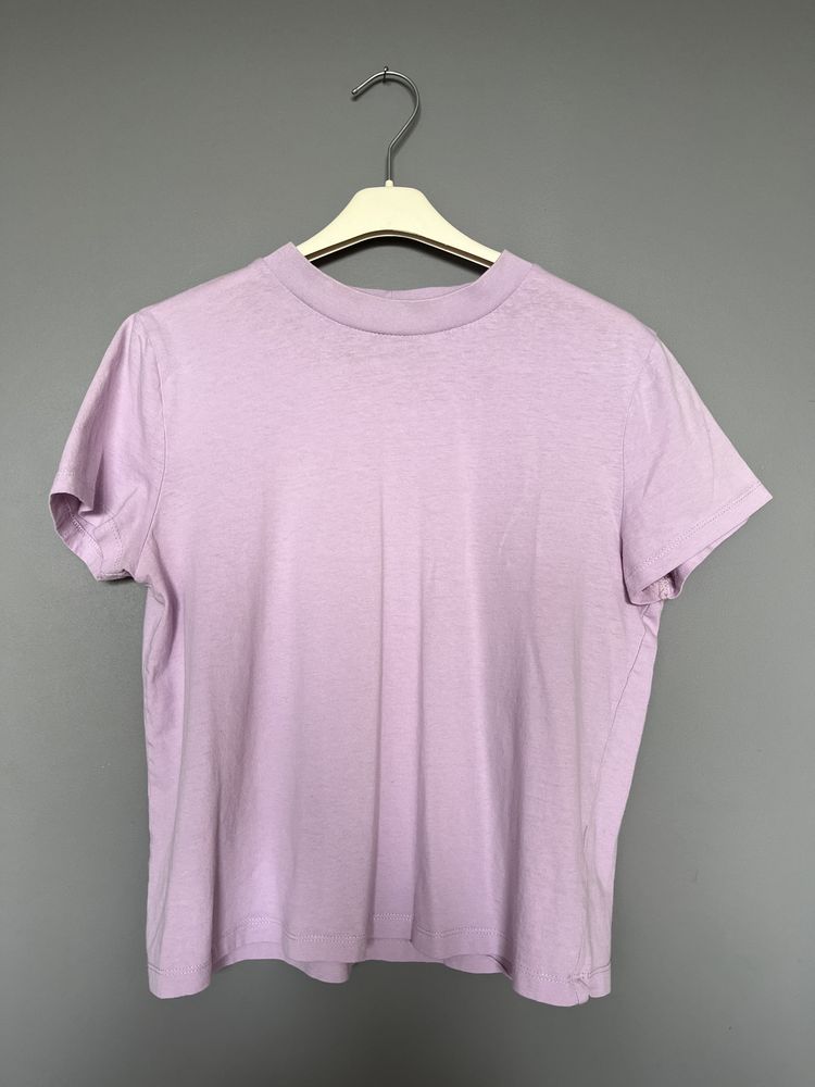 Liliowy t-shirt basic