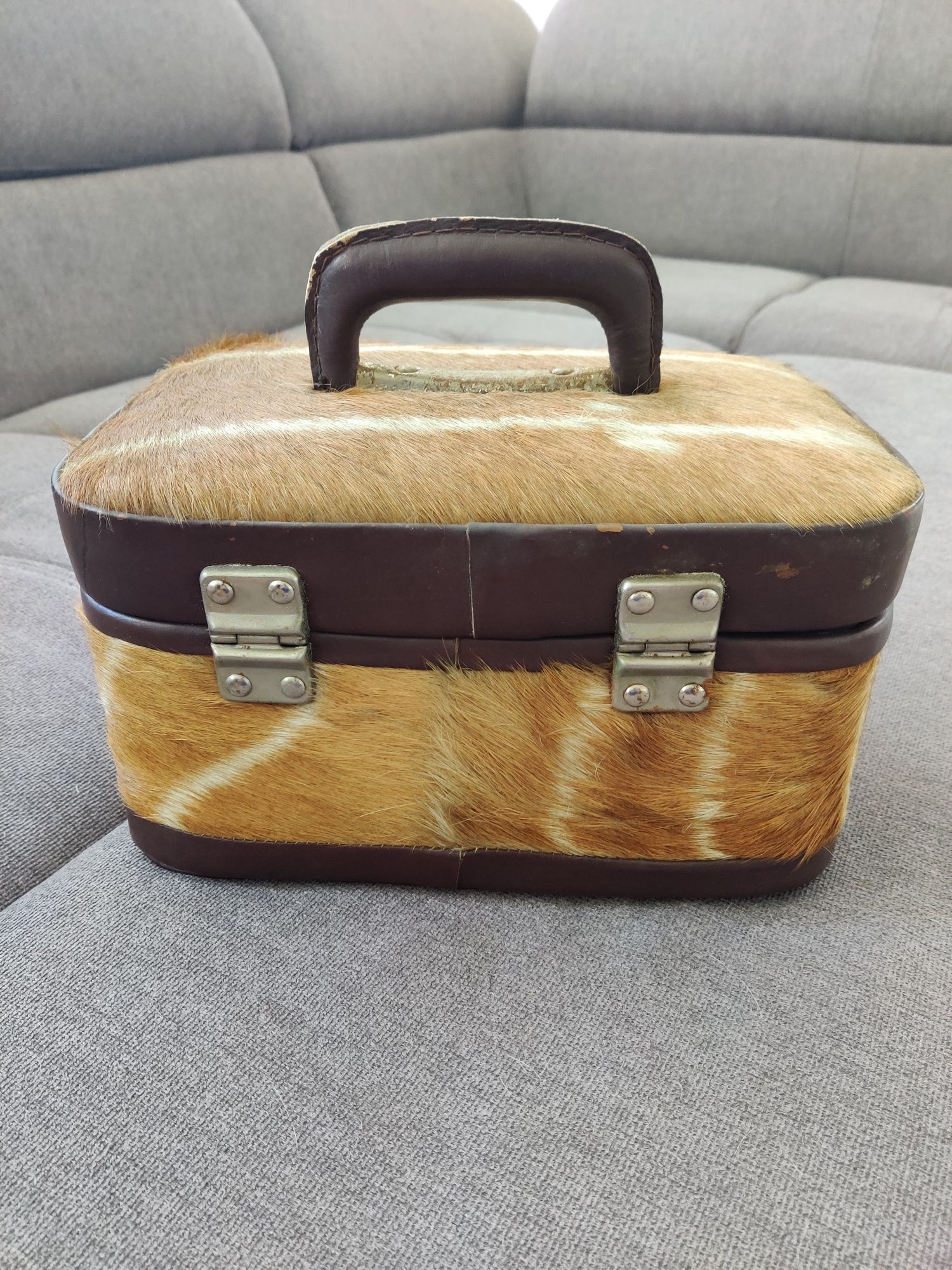 Nécessaire de viagem retro vintage em pelo