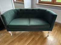 Sofa chesterfield butelkowa zieleń zielona 135x60cm