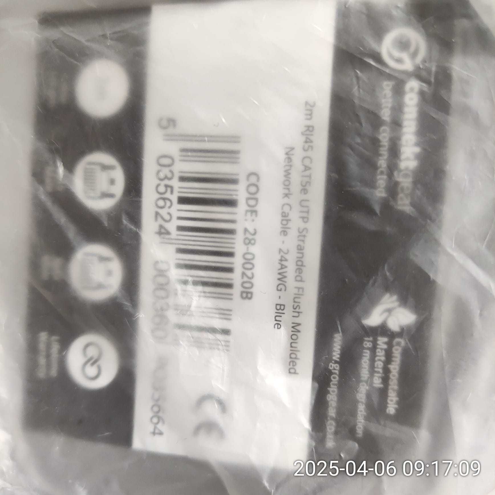 Kabel sieciowy skrętka patchcord Ethernet Rj45 od 2mb  ilość: 80 SZTUK