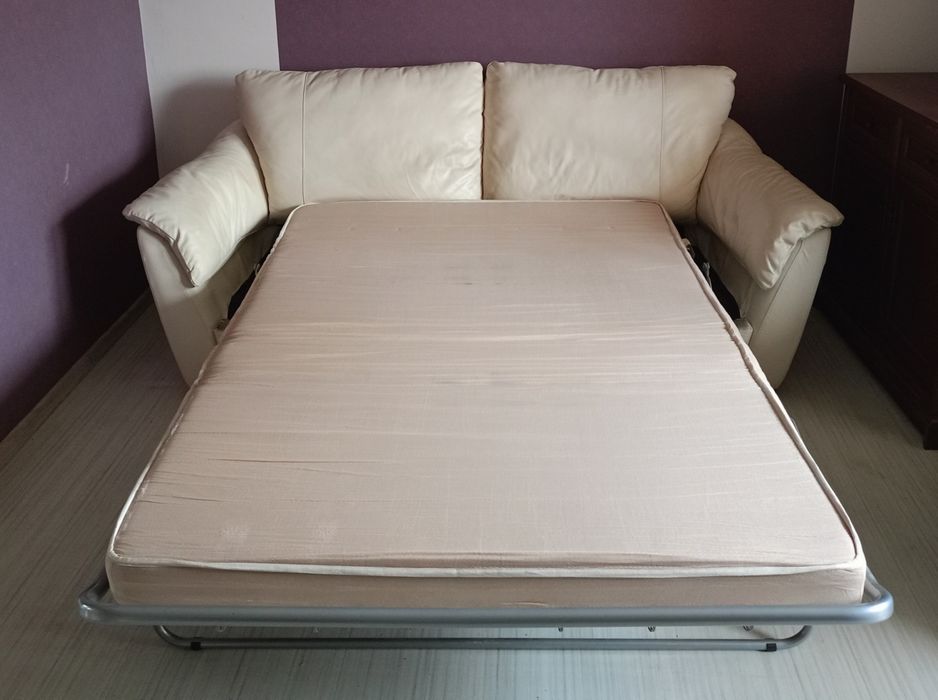 Sofa skórzana rozkładana - pilnie sprzedam