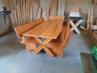 Zestaw mebli ogrodowych stół i ławki producent KRZYSZTOF BRZYSKI