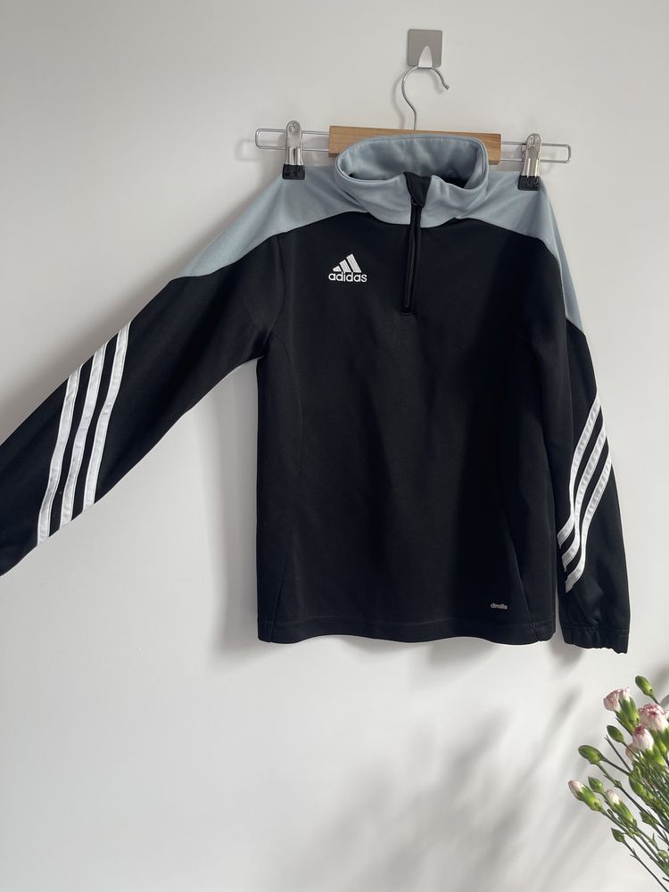 Bluza chłopięca czarna Adidas Climalite sportowa