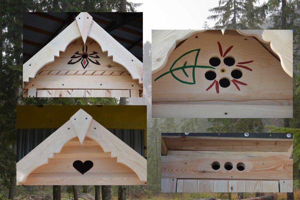 Toaleta drewniana ogrodowa WC na działkę ROD budowę wychodek sławojka