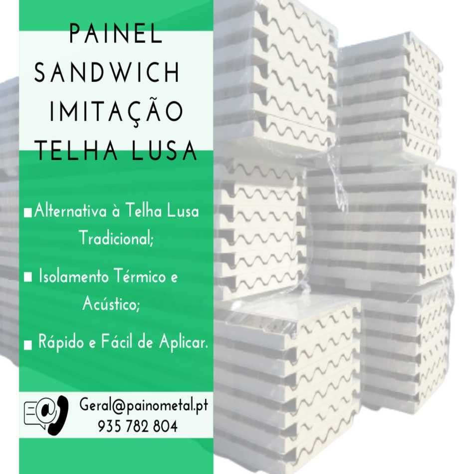 Painel Sandwich imitação de telha 40mm