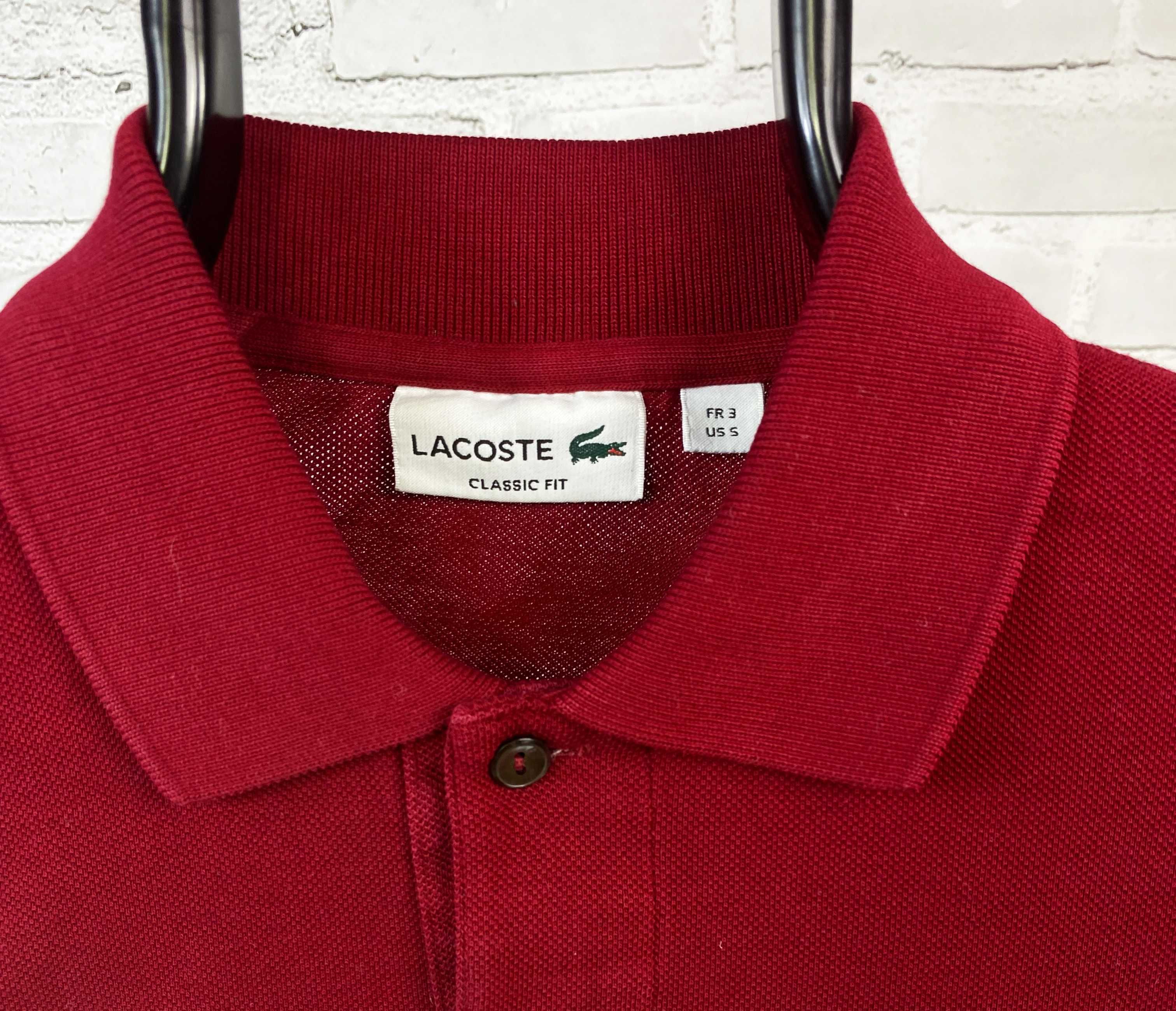 LACOSTE Koszulka Polo Męska Bawełniana Nowa Kolekcja Idealny Stan_S_M