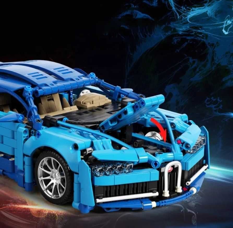 Klocki BUGATTI CHIRON 1233-klockI 33cm Ruchome elementy zam. TECHNIC