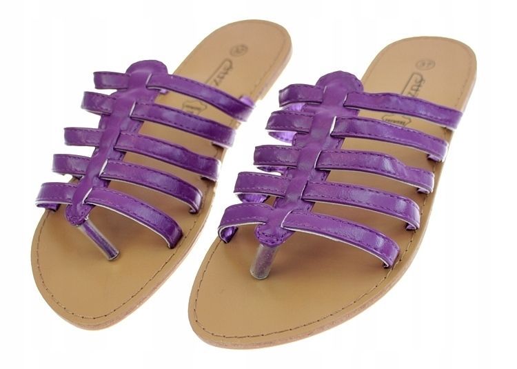 Rozmiar: 37 Klapki Japonki Damskie Buty Purpurowe 5311