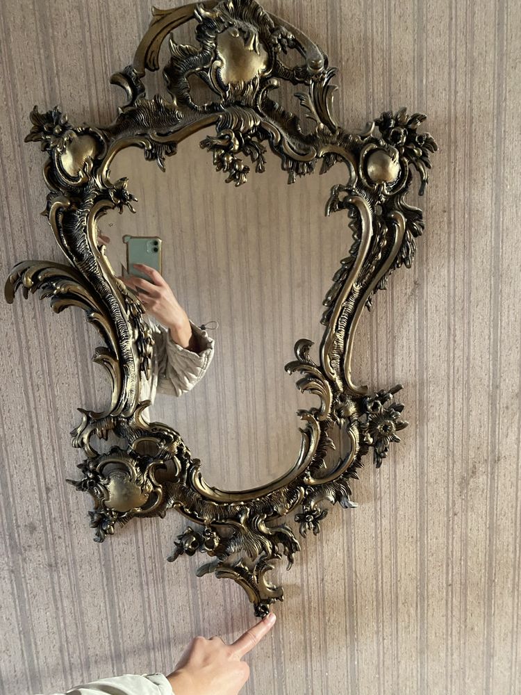 Espelho vintage de cobre