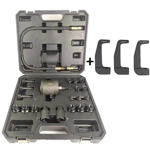 Com Iva) Extrator Saca Injetores Pneumático + Conjunto 3 Adaptadores