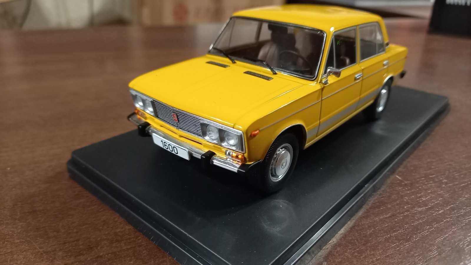 Модель ВАЗ 2106 LADA (1976) желтая (масштаб 1 :24) - WHITEBOX