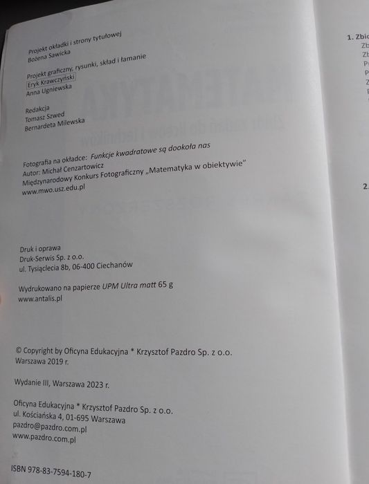 OE Matematyka 1 zbiór zadań