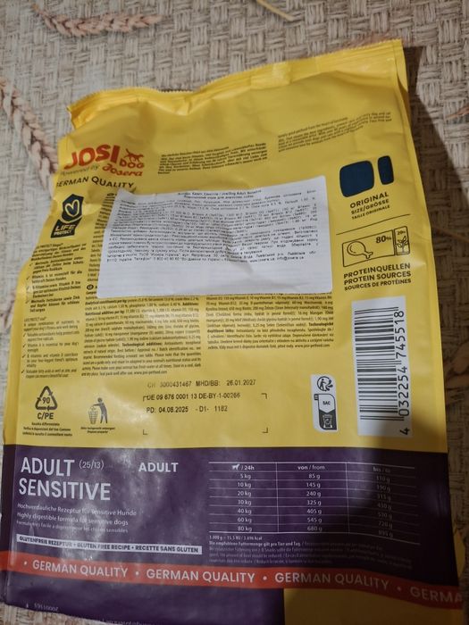 Josi dog sensitive корм 900 г