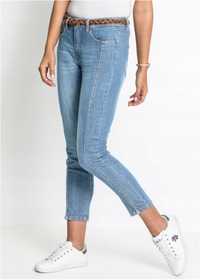 B.P.C jeansy 7/8 damskie z przeszyciami 42.