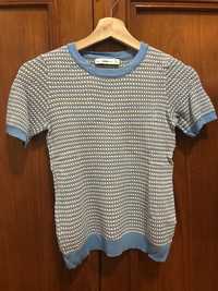 T-shirt Zara com padrão azul