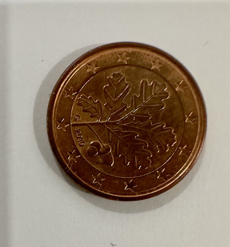 Moedas 1 cêntimo para colecionador numismática