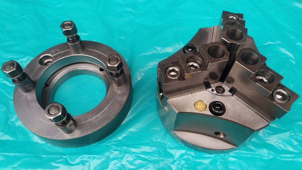 Uchwyt tokarski hydrauliczny 160 polski z zabierakiem.