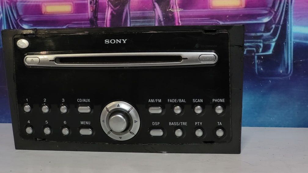 Radio Sony Zmieniarka 6cd + kod FORD FOCUS MK II MK2 C-maxFiesta USZK.