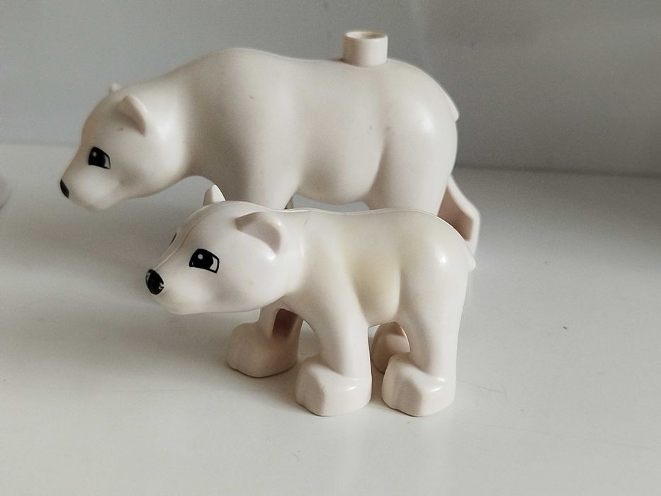 Lego Duplo zwierzęta - biały niedźwiedź z mamą, mały i duży niedźwiedź