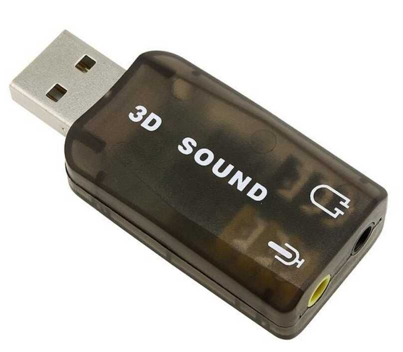 Sound audio контролер звукова карта зовнішня USB 3D card adapter 5.1