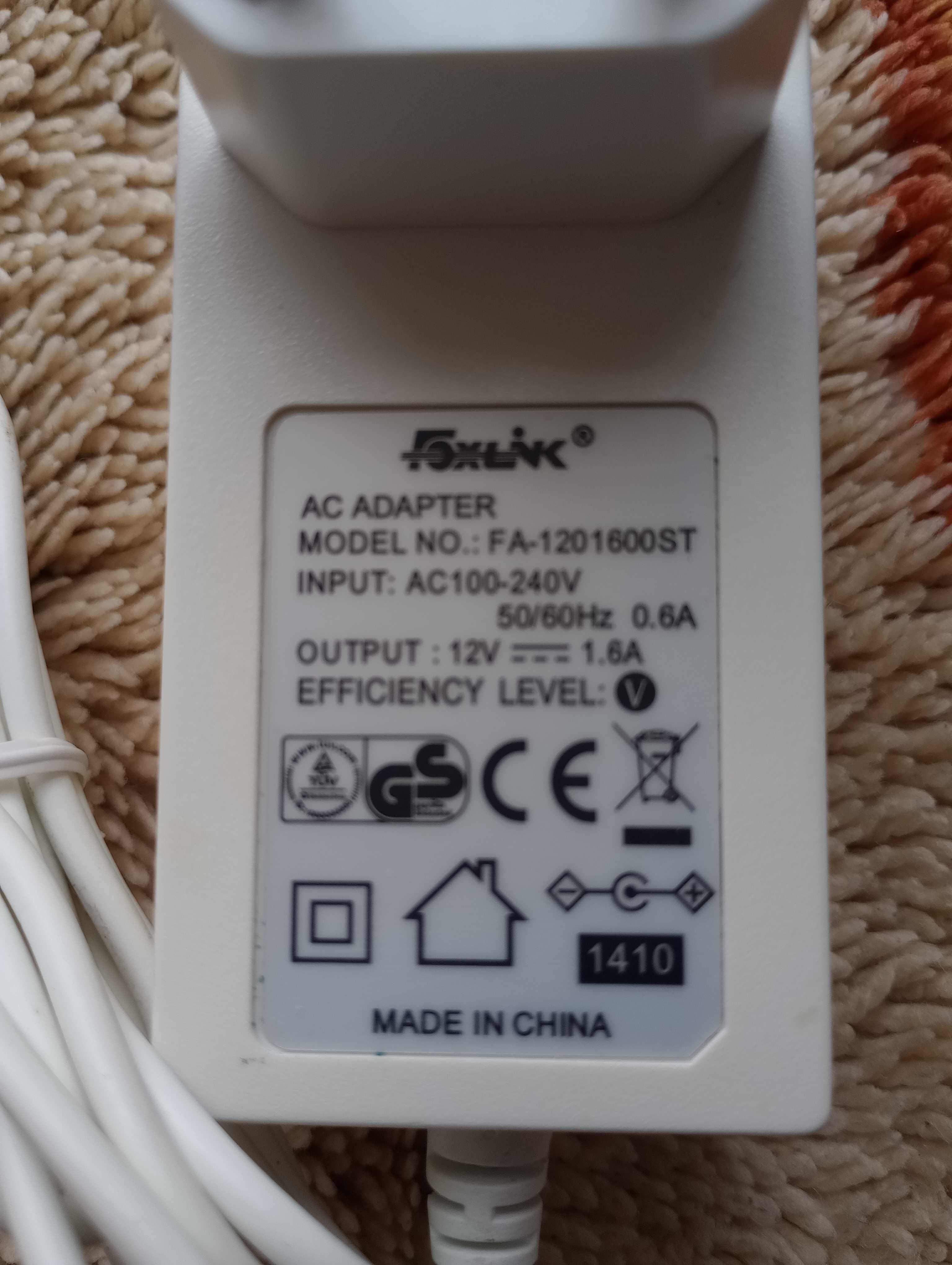 Блок живлення AC ADAPTER Foxlink FA-1201600ST 12V 1.6A