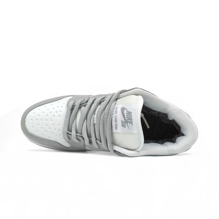 Nike SB Dunk Low Grey White С МЕХОМ (36-41) Женские кроссовки зимние