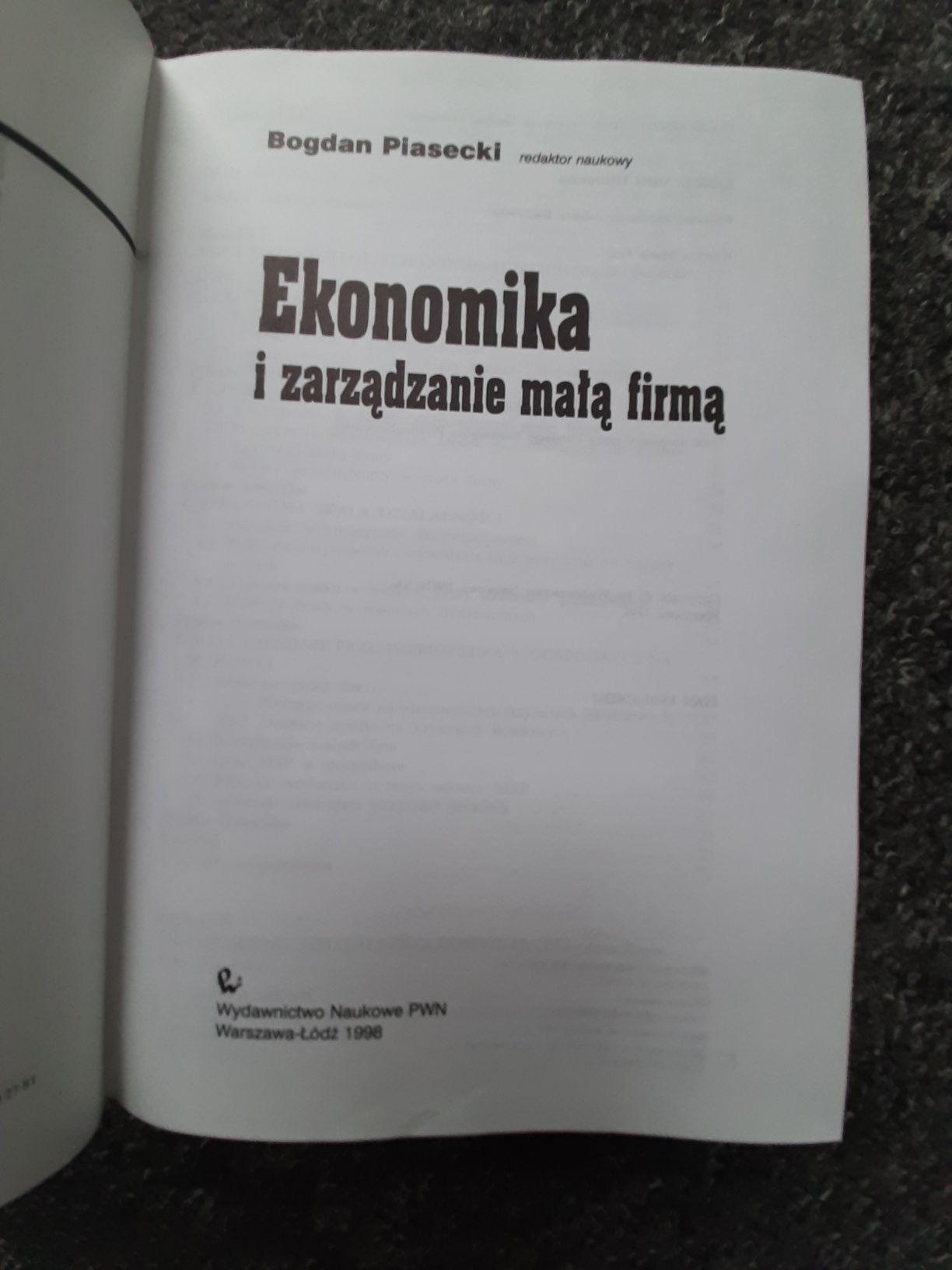 Ekonomika Zarządzania Małą Firmą (P4HG)