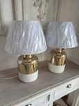Lampy bialo zlote