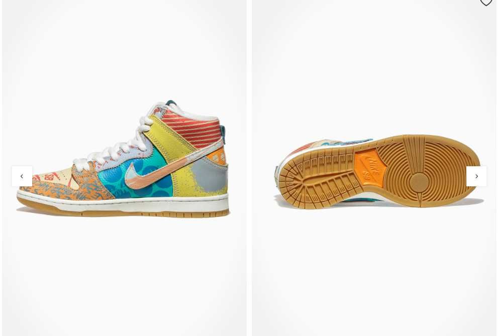 Thomas Campbell x SB Dunk High 'What The'  высокие  мужские кроссовки