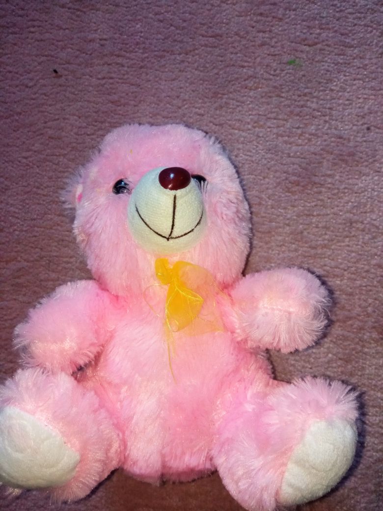 Игрушка медведь розовый