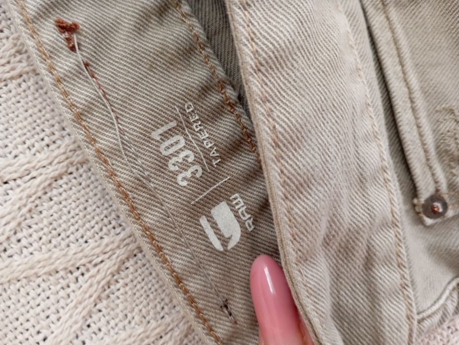 G-STAR RAW W30 L34 markowe szaro-beżowe jeansy pas41cm dł 111cm