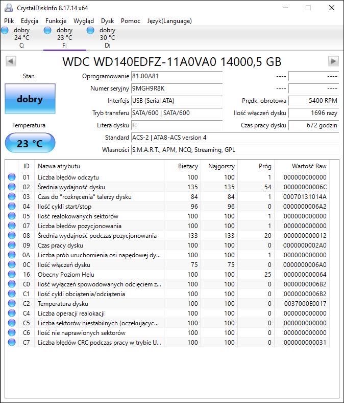 Dysk  WD Elements / My Book 14TB 5200rpm