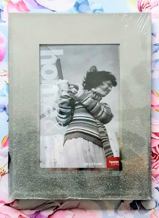 Home&You ramka 21 x 16 lustro zdjęcie brokat ombre glamour