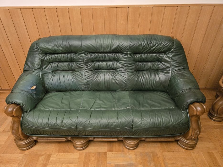 Skórzane siedziska kanap Kler, kanapa trzyosobowa, dwuosobowa, jednoos