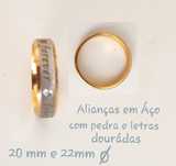 Aliancas e anel em Aço